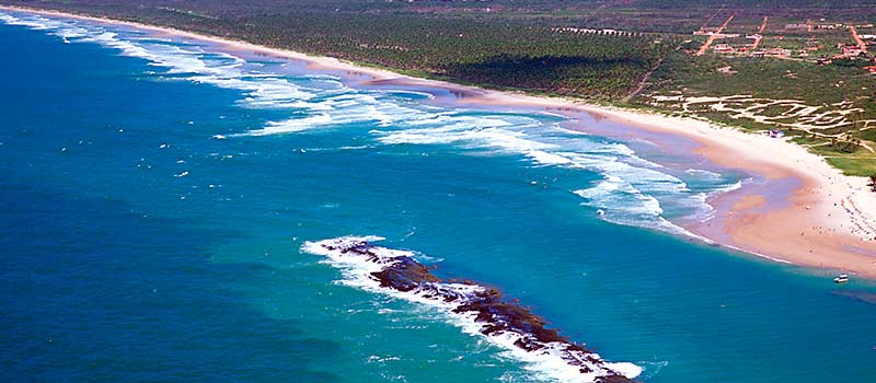 Luftaufnahme des Strandes bei Maceió